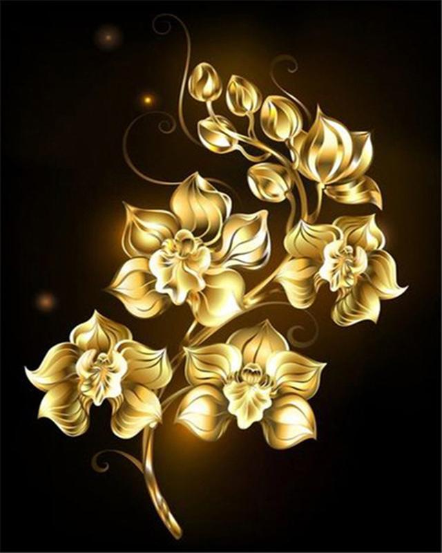 5D DIY Алмазная картина Полный дрель Круглый цветок Алмазная вышивка Полный набор Вышивка крестом Стразы Мозаика Домашний декор