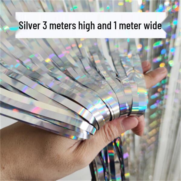 Лазерный фон с бахромой и мишура для украшения вечеринки или мероприятия