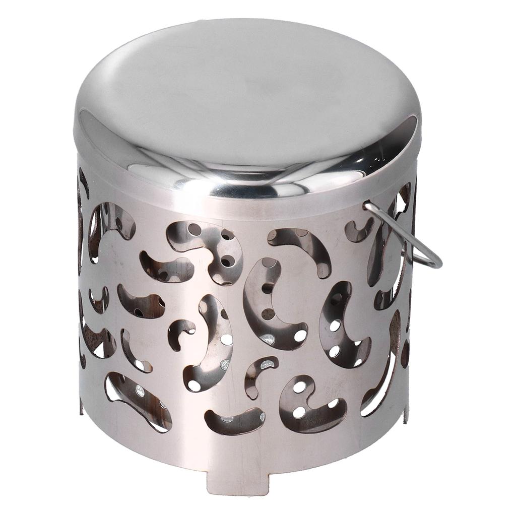 Outdoor Mini Warmer Stainless Steel Camping Stove Portable Warming Stove Cover for Picnic Hiking