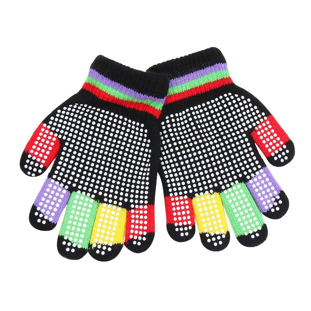 Детские аксессуары Акрил для детей Противоскользящие варежки с закрытыми пальцами Зимние перчатки Вязаные перчатки