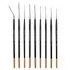 Fine Detail Paint Brush Set - 9 Pieces Miniature Brushes for Watercolor, Acrylic Painting, Airplane Kits, Face, Nail