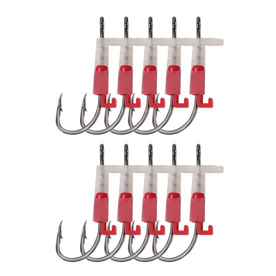3/5/10/15/20Pcs Luminous Live Duty Glow-in-the-dark Barbed Shrimp Fixing Hook Heavy Fishhook Freshwater Saltwater Catfish