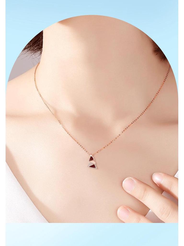 S925 Sterling Silver Christmas Tree Pendant Necklace - Elegant & Versatile Gift for Girlfriends