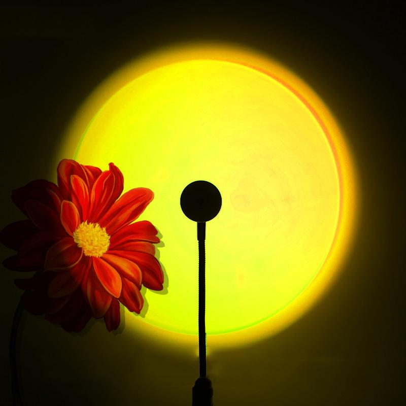 Светодиодная лампа-закат, ночники, USB-проектор, украшение для вечеринки по случаю дня рождения, светильники для настроения для спальни, гостиной, стены, для фотосъемки