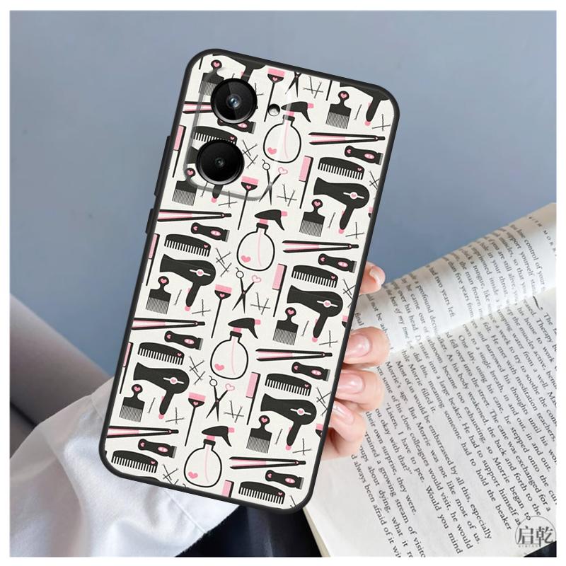 Hair Stylist Hairdresser For Realme 15 10 11 13 12 14 Pro Plus C65 C67 C71 C63 C61 C55 C51 C53 C75 GT6 GT7 Pro Case