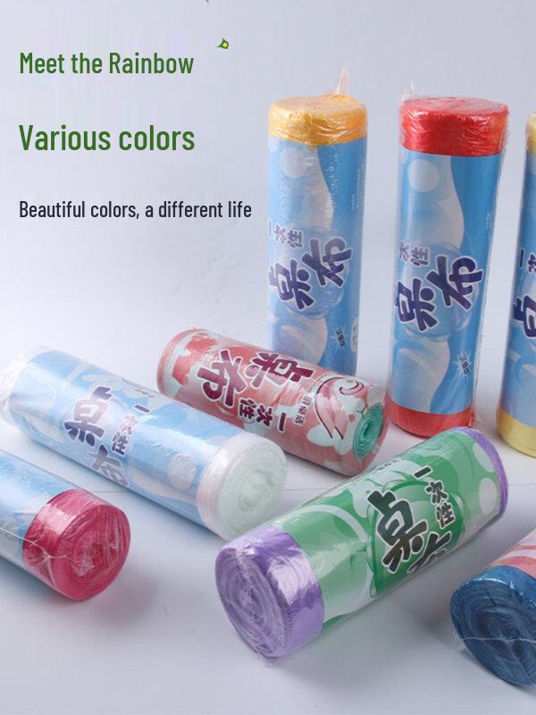 ZISIZ Disposable Thickened Rectangular Plastic Tablecloth