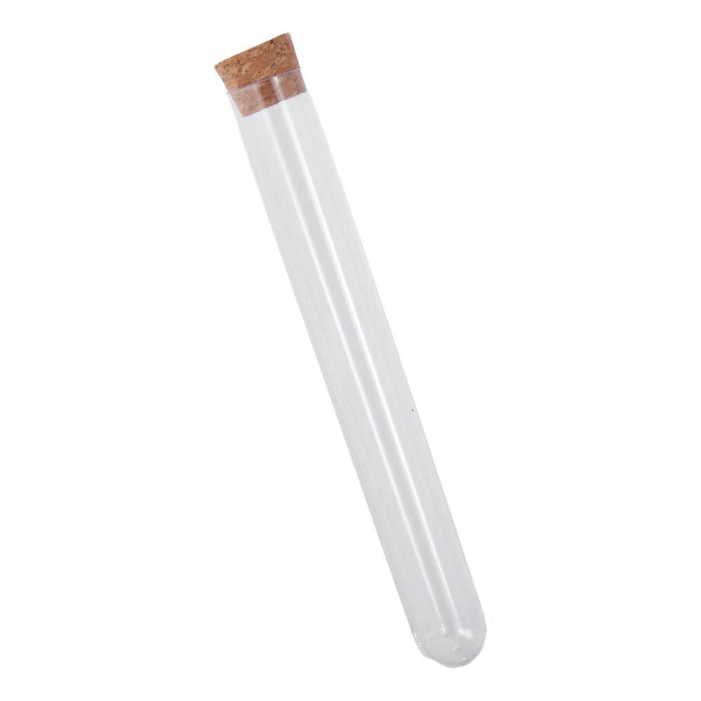 Пластиковые пробирки для хранения с пробковыми пробками. Декорации для демонстрации образцов.