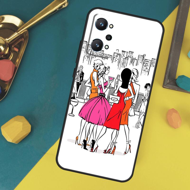 Sex and the City Case For Realme C53 C55 C67 C61 C75 C51 C21Y C25S GT 6 6T 5 GT7 Pro 10 11 12 13 14 Pro Plus