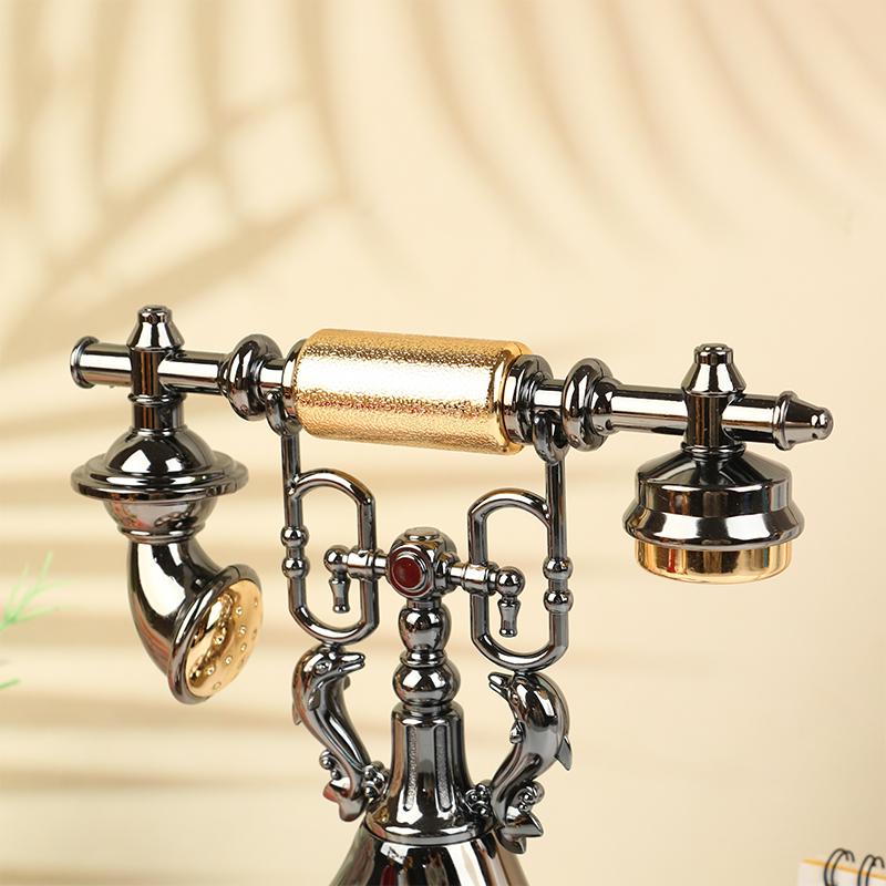 Ретро модель телефона будильник творческий хронометрист настольный орнамент