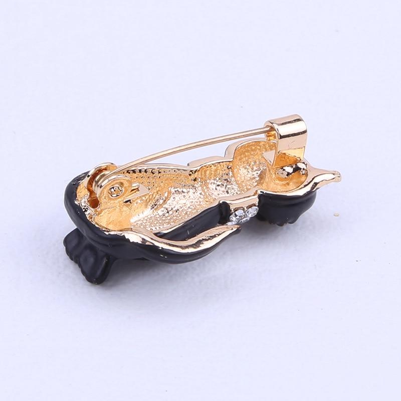 Blucome Drip Cat Brooch 2021 New Alloy Diamond Cartoon Corsage Clothing Accessories Fashion Pin