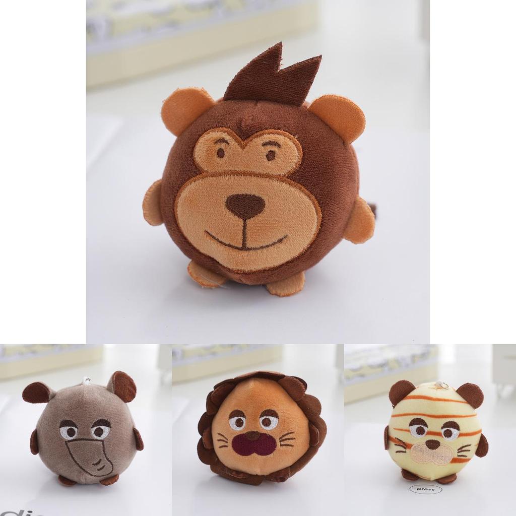 Очаровательный плюшевый аксессуар в виде головы животного. Милая плюшевая голова льва для студенческих сумок