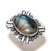 Labradorite Gemstone Handmade 925 Sterling Silver Gift Jewelry Ring Size 8 M5g79