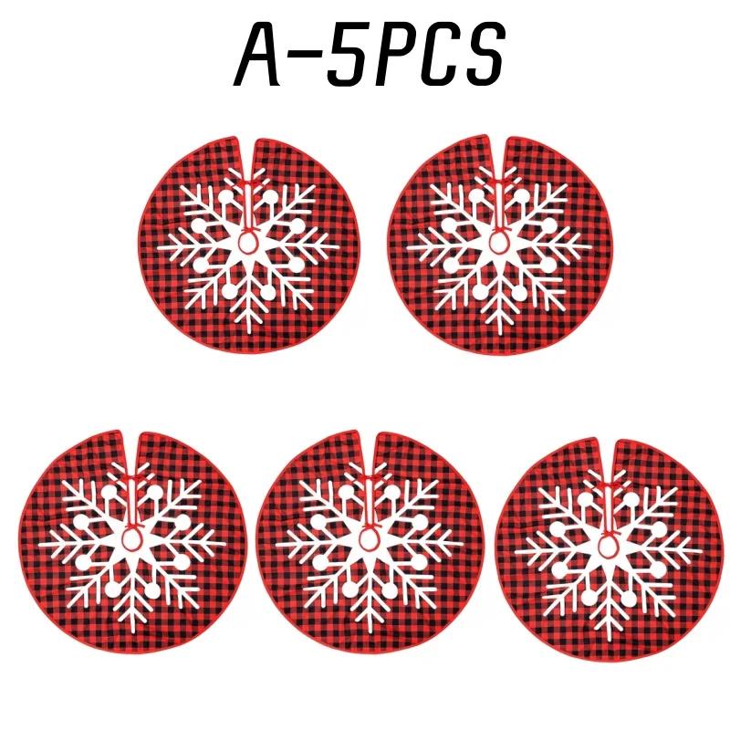 90CM Round Christmas Tree Skirt Elk Snowman Mat Christmas Decoration Parlor Carpet Home Decorations Christmas Tree Foot