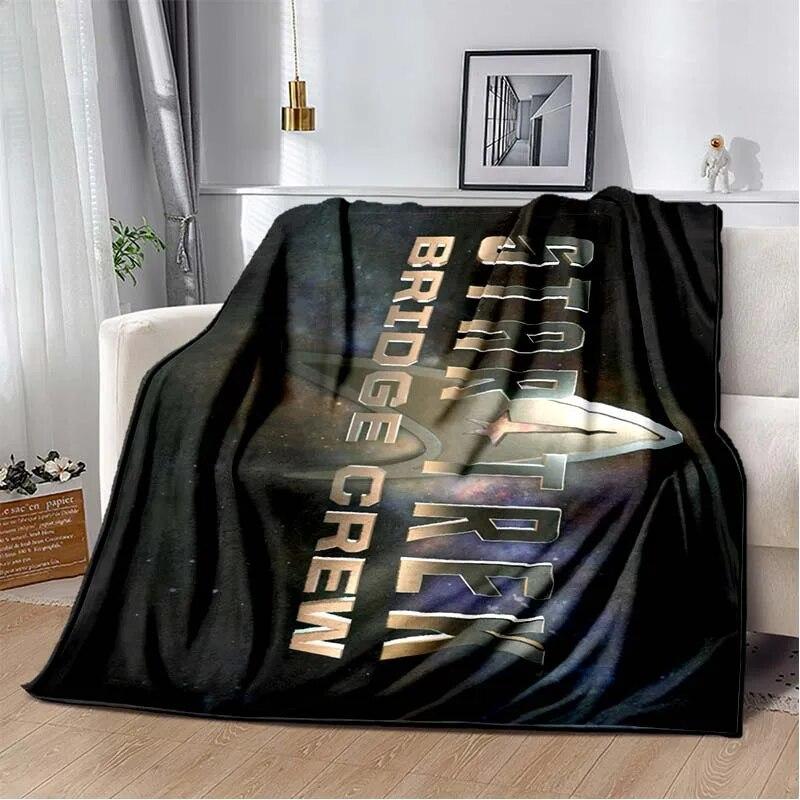 3D Print Star-T-Trek Pattern Flannel Blanket,Multi-purpose Holiday Gift Blanket Warm And Soft Blankets All Seasons