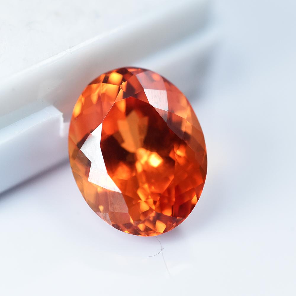 Extremely Rare 7.85 Ct Natural Orange Sapphire Oval Cut Loose Gemstone