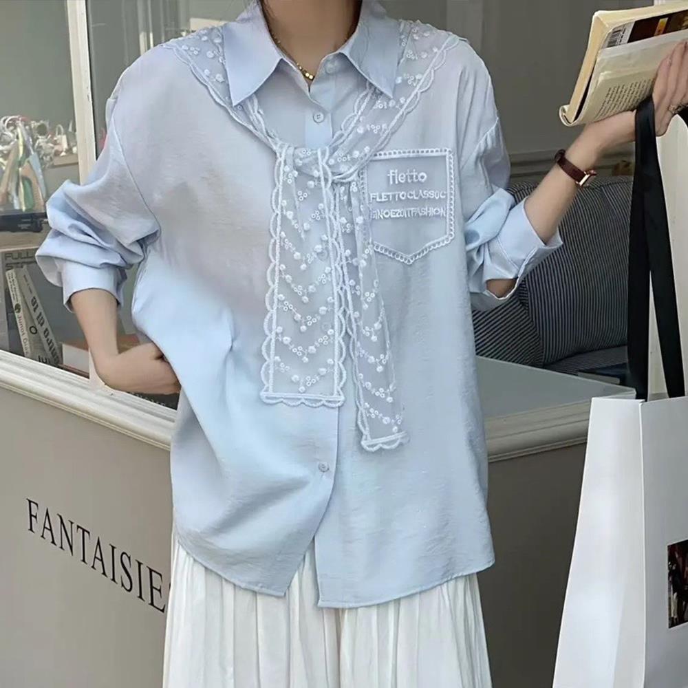 Fashion Lace Scarf Hollow Fake Collar Lace Crochet Small Shawl Women Clothes Accessories Office Lady Women Decorative Collor