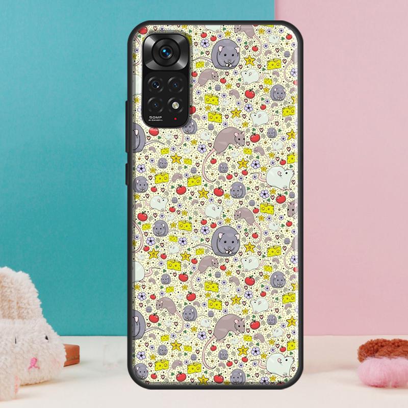 Mouse Rat Case For Xiaomi Redmi Note 13 12 Pro 14 11 9 10 9S 10S 11S 12S Redmi 14C 13C 10C 12C Cover