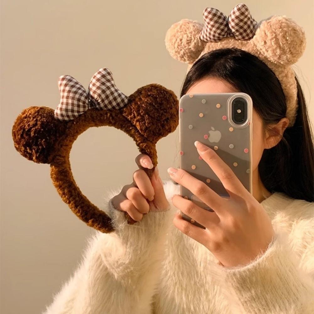 Bowknot Plush Bear Ear Headband