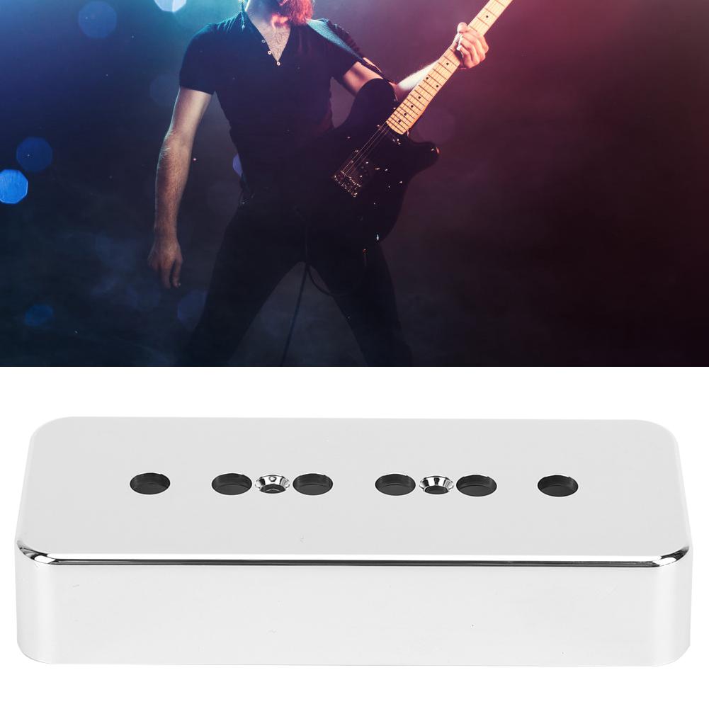 2Pcs Pickup Cover High Quality Silver Chrome Plating ABS Musical Instrument Accessories