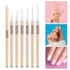 Кисть для лайнера для ногтей Ультратонкий нейлон Металлическая ручка Портативная Для начинающих Профессиональная DIY Дизайн деталей для нейл-арта Цветной рисунок Точечный инструмент