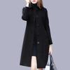 Women's Mid-Length Wool Coat, 2025 Autumn/Winter, Hepburn Style, Slim Fit, Plus Size