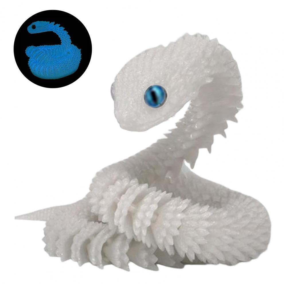 Fidget Snake Toy Realistic 3d Printed Snake Ornament with Flexible Joints Effect Model Creative Funny Snake Toy for Kids Adults