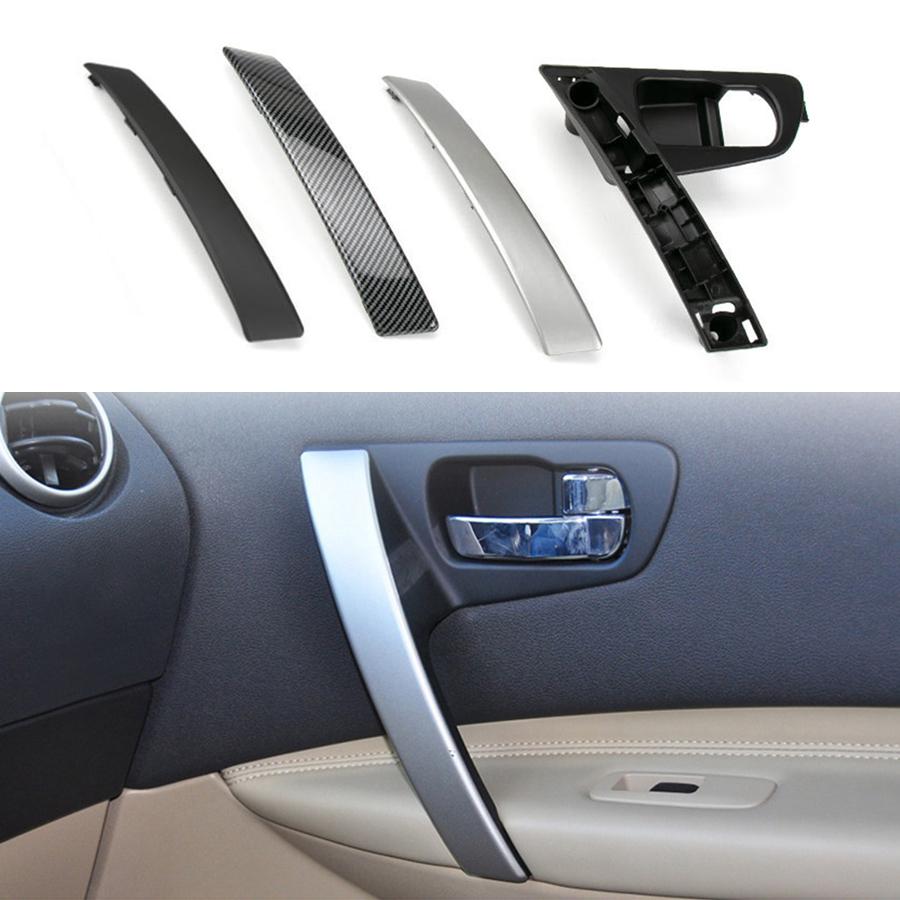 Car Door Handles Cover Silver Handle Shell Replacement Interior Parts 80945-JE50A 80944-JE50A for Nissan Qashqai J10