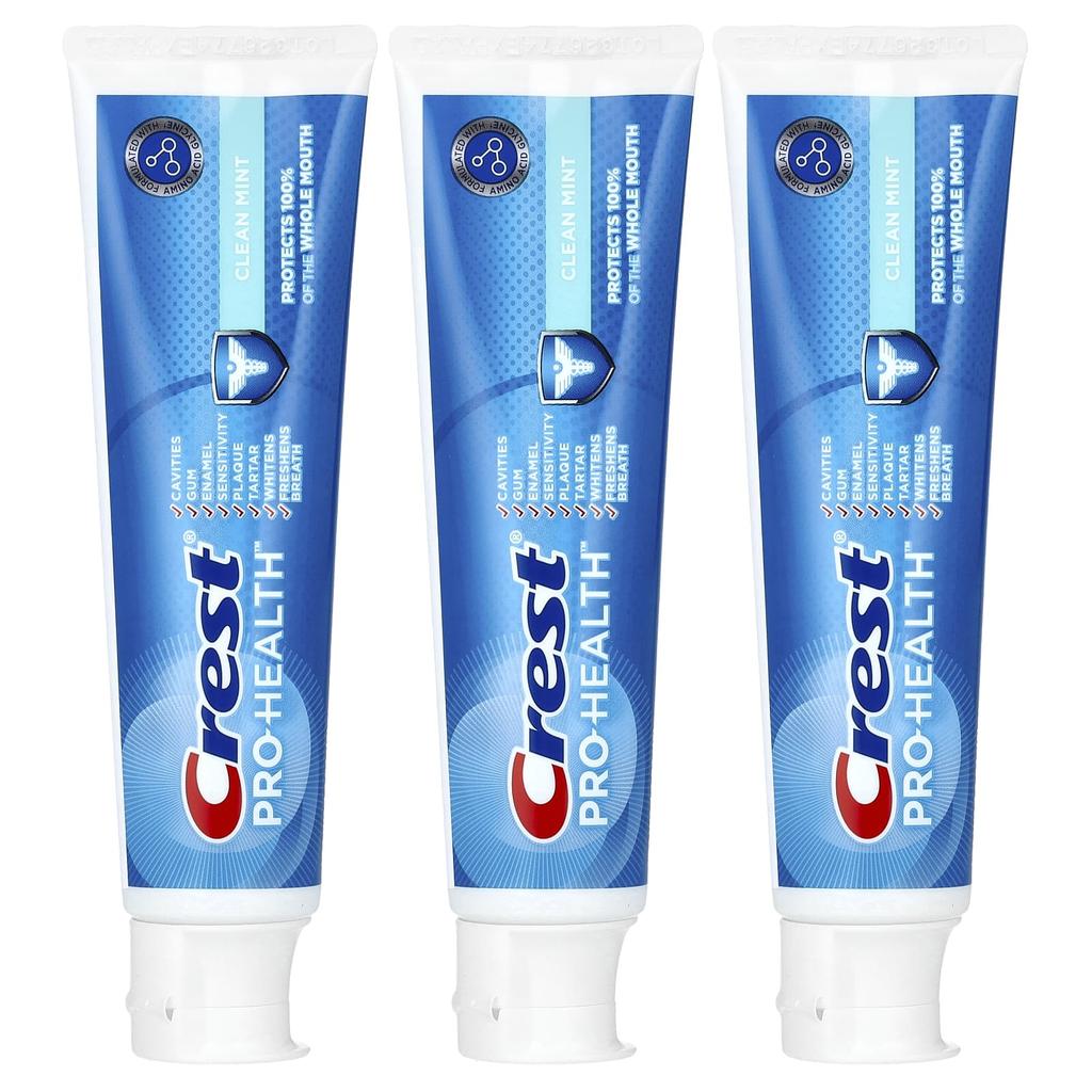 Pro-Health, Fluoride Toothpaste, Clean Mint, 3-Count, 121G (4.3Oz) Each