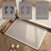 Абсорбирующий коврик для ванной, коврик для ванной комнаты, нескользящий коврик, коврик для ванной, домашний декор, кремово-бежевые полосы, коврики для прихожей, коврик из диатомовой земли для туалета