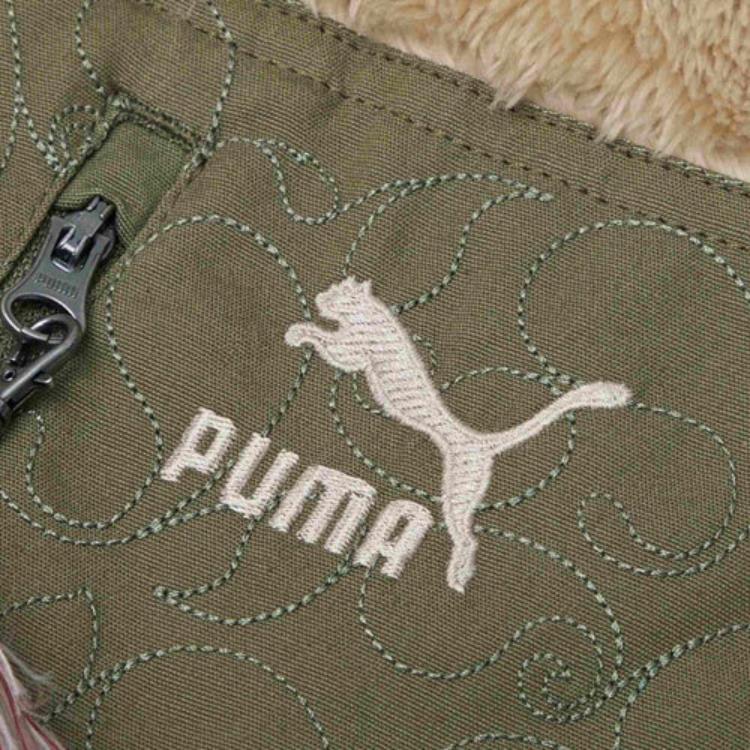 Puma Мужские вельветовые куртки Хаки Стойка Умеренный 534974-12