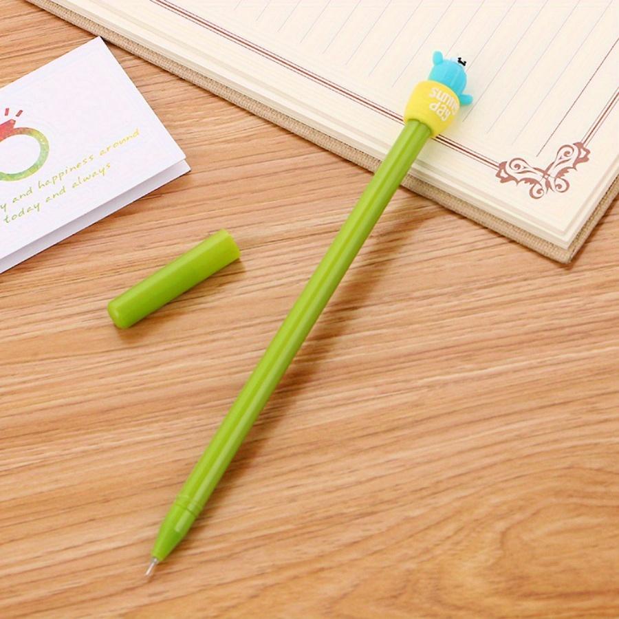 Back To School Season 10pcs 0.5mm Creative Stationery Cactus Gel Pen Cute Cartoon Water-based Pen Office Supplies Signature Pen