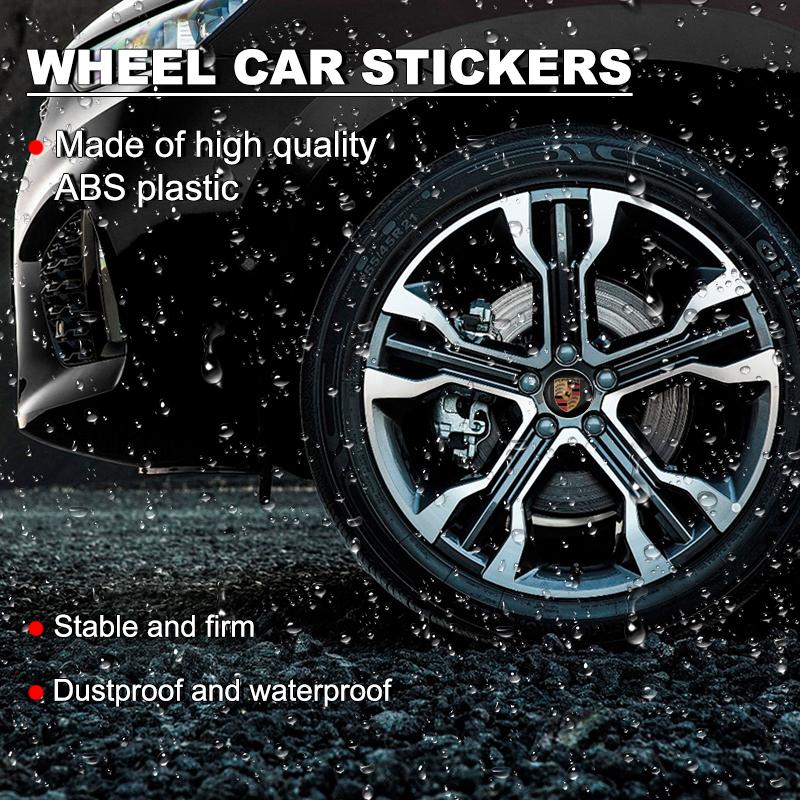 4Pcs 56mm Car Wheel Center Hub Caps Sticker Accessory For Porsche Boxster Cayenne Panamera Macan Cayman 911 918 996 917 991