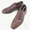 80s-90s Vintage USA Bostonian Leather Wing Tip Burgundy 29.5 Goodyear Full Brogue(USED)
