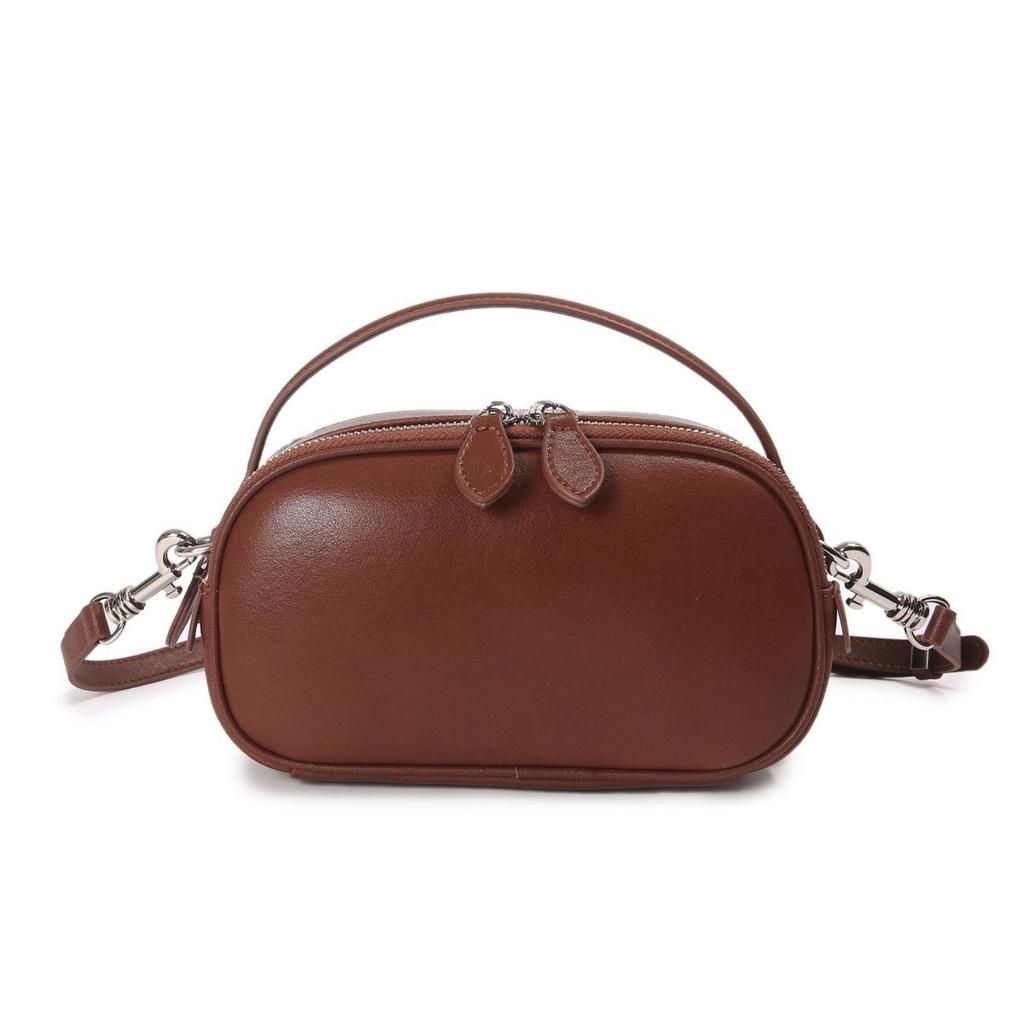 Кожаная сумка женская 2025 весна и лето новая сумка-камера модная универсальная сумка-мессенджер портативная повседневная женская сумка через плечо