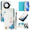 The Butterfly Family Luxury Painted Leather Case Wallet PU Leather Book Style Cover for Huawei P20 P30 P40 P50,Pura 70,Mate 60,Mate 70,Honor 50...
