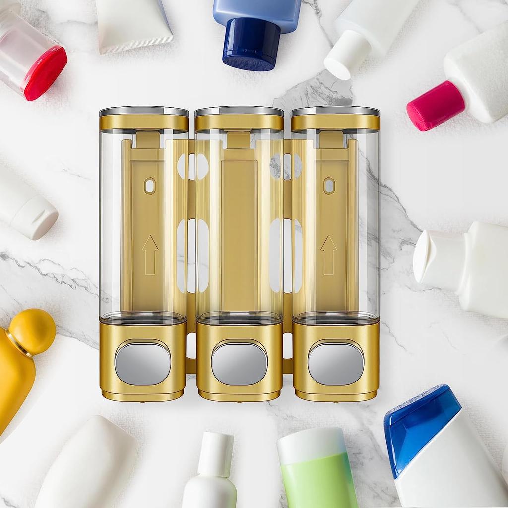 Настенный дозатор и органайзер для душа для ванной комнаты 3-в-1 - можно использовать для шампуня, кондиционера, лосьона для тела, мытья тела, ванной комнаты