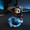 Экологичное украшение 3D-печатная фигурка Жнеца с облачной основой, Милая модная фигурка из коллекции, Подарок, Статуэтка скелета с косой, Хэллоуин