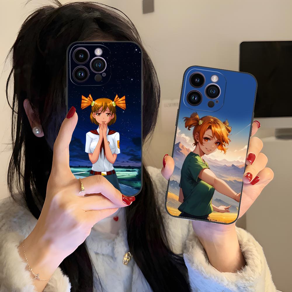 Вечное Лето Алиса Матовый Чехол для Мобильного Телефона для iPhone 17 16 15 14 13 12 11 X XR XS 8 7 Air Pro Max Plus Mini Чехол
