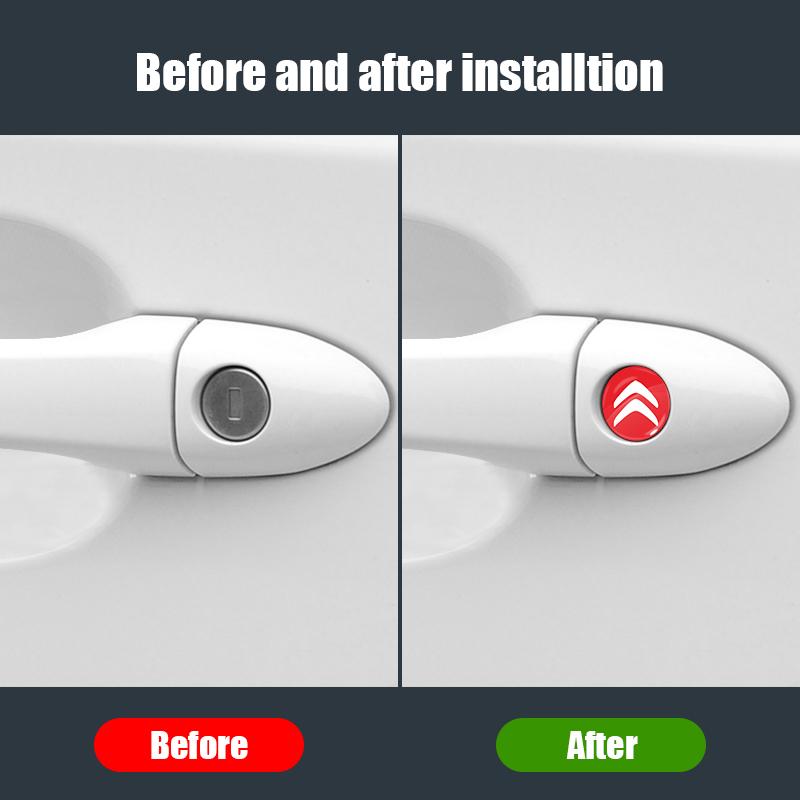 Car Stickers 3D Lock Keyhole Emblem Stickers Door Lock Protect For Citroen C1 C2 C3 C4 C5 X7 Berlingo Xsara C8 C4L DS3 DS4 DS6