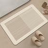 Simple Lines Diatom Mud Floor Mat Water Absorption and Dirt Resistance Foot Mat Bathroom Door Mat Strong Water Absorption and Quick Drying Foot Mat