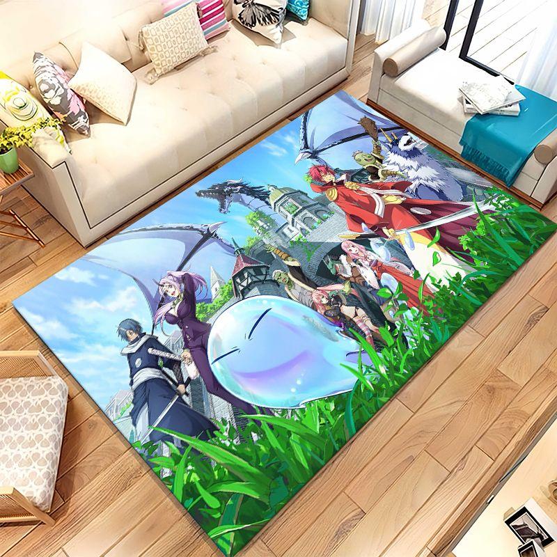 Cartoon I Got Reincarnated As A Slime Anime Living Room Non-Slip Area Rug Soft Carpet for Bedroom Kids Sofa,Home Decor Doormat