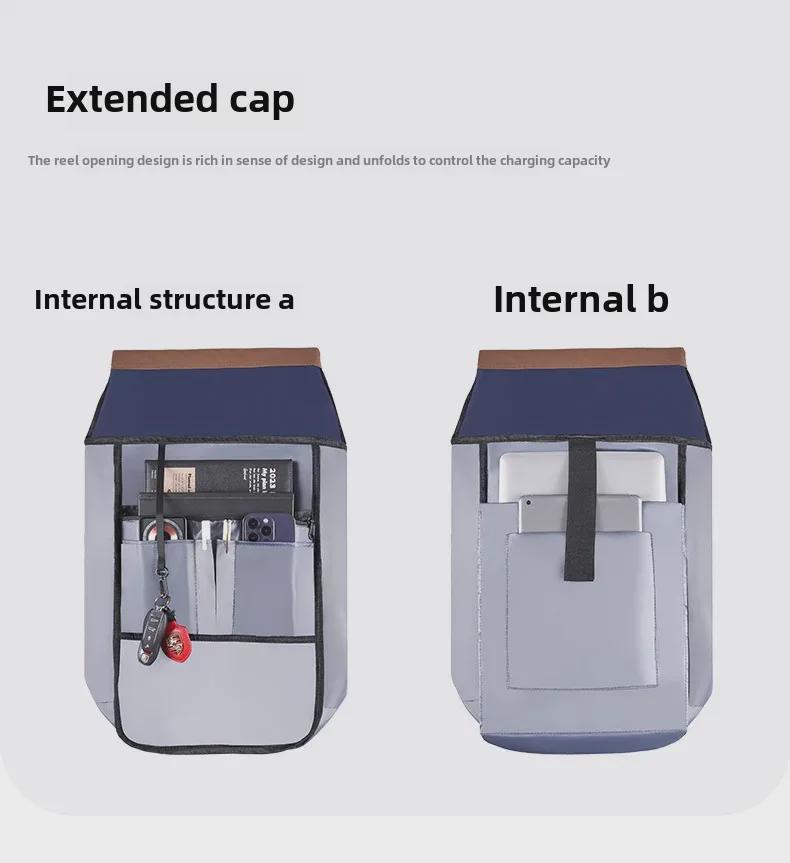 Men's High-End Fashion Laptop Backpack - Large Capacity, Waterproof Oxford Cloth, Stylish Schoolbag