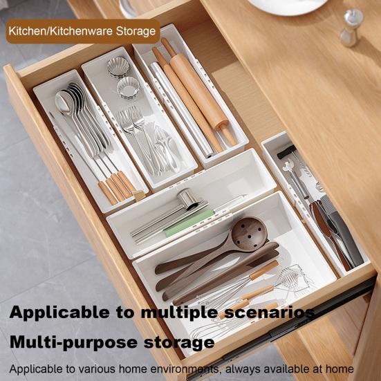 Retractable Drawer Storage Box Kitchen Cutlery Fork Spoon Bin Office Supplies Drawer Divider Multifunctional Underwear Sock