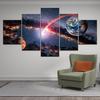 No Framed Universe Galaxy Earth 5 Piece Wall Art Canvas Print Posters Paintings Painting Living Room Home Decor Pictures