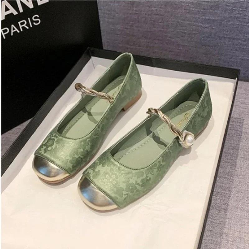 2024 Новое поступление овчины версия ретро французская красота сандалии Bao Toe женские летние туфли-лодочки