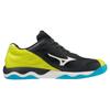Table Tennis Shoes Wave Medal 7 Stability Cushioning Resilience Yellow X Black X Light Blue Cm 2E [Mizuno] 26.5