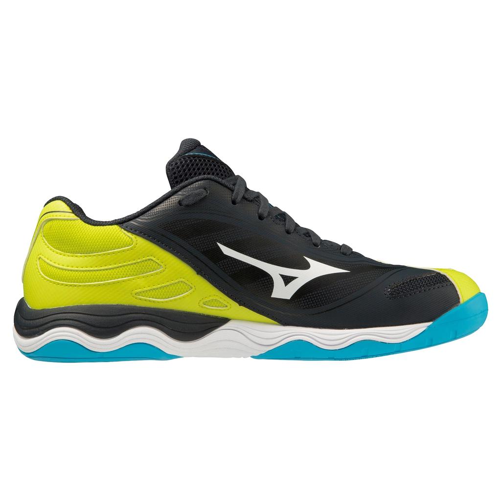 Table Tennis Shoes Wave Medal 7 Stability Cushioning Resilience Yellow X Black X Light Blue Cm 2E [Mizuno] 26.5