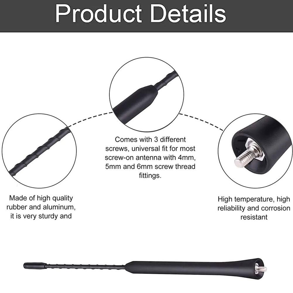 Автомобильная мачтовая антенна на крышу 9/11/16 дюймов Стерео Радио FM AM Сигнал Антенна Усиленная Антенна с 2 винтами AM/FM Модифицированный Инструмент