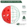 Мячи для пиклбола PATIKIL Outdoor Pickleball 40 лунок 8 шт. в упаковке для любительских игр в помещении и на открытом воздухе, красные