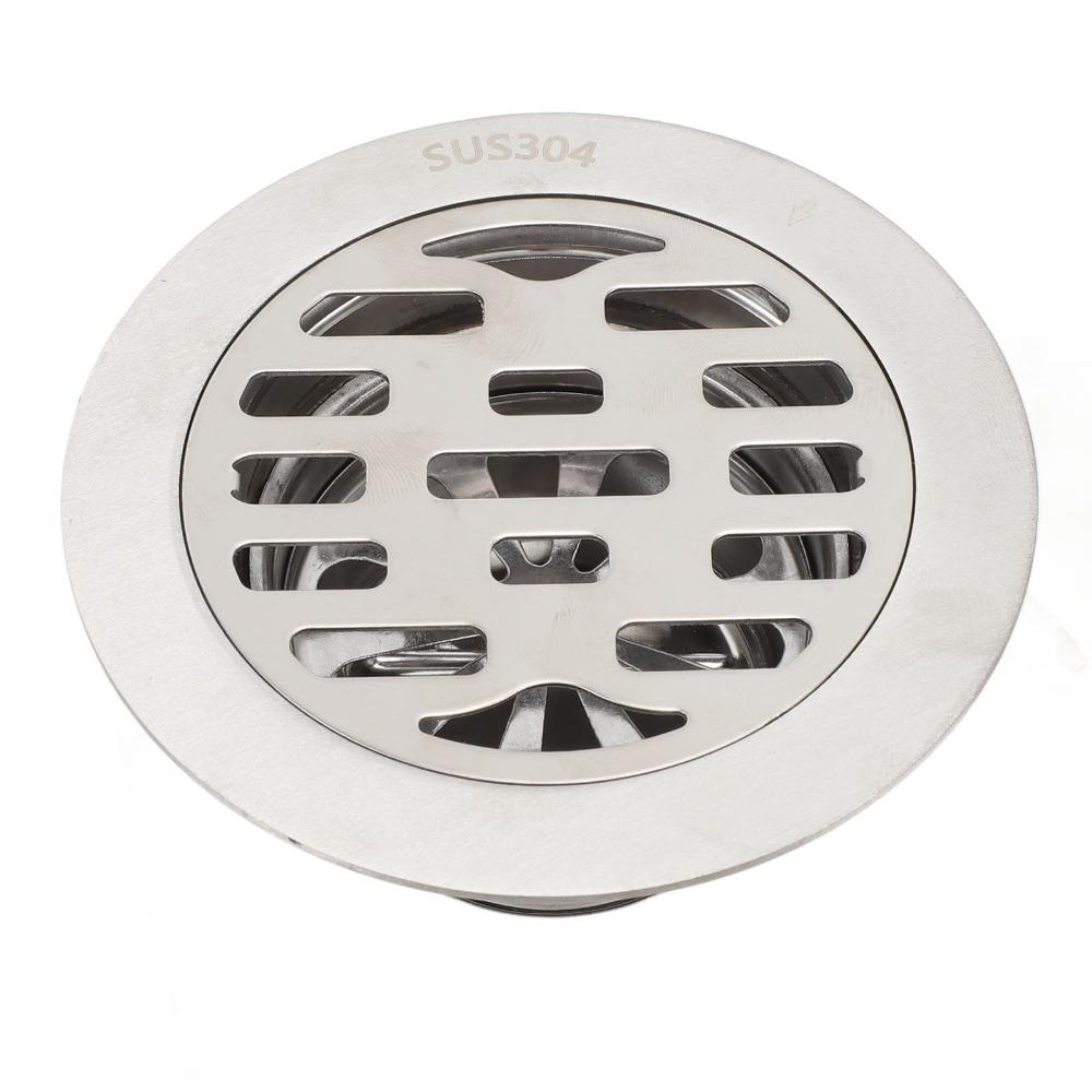 304 Stainless Steel Floor Drain 3.94in Diameter Floor Drain Kit Durable Shower Drain Kit Bathroom